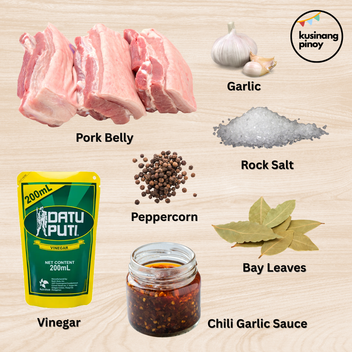 Adobo sa Asin Ingredients