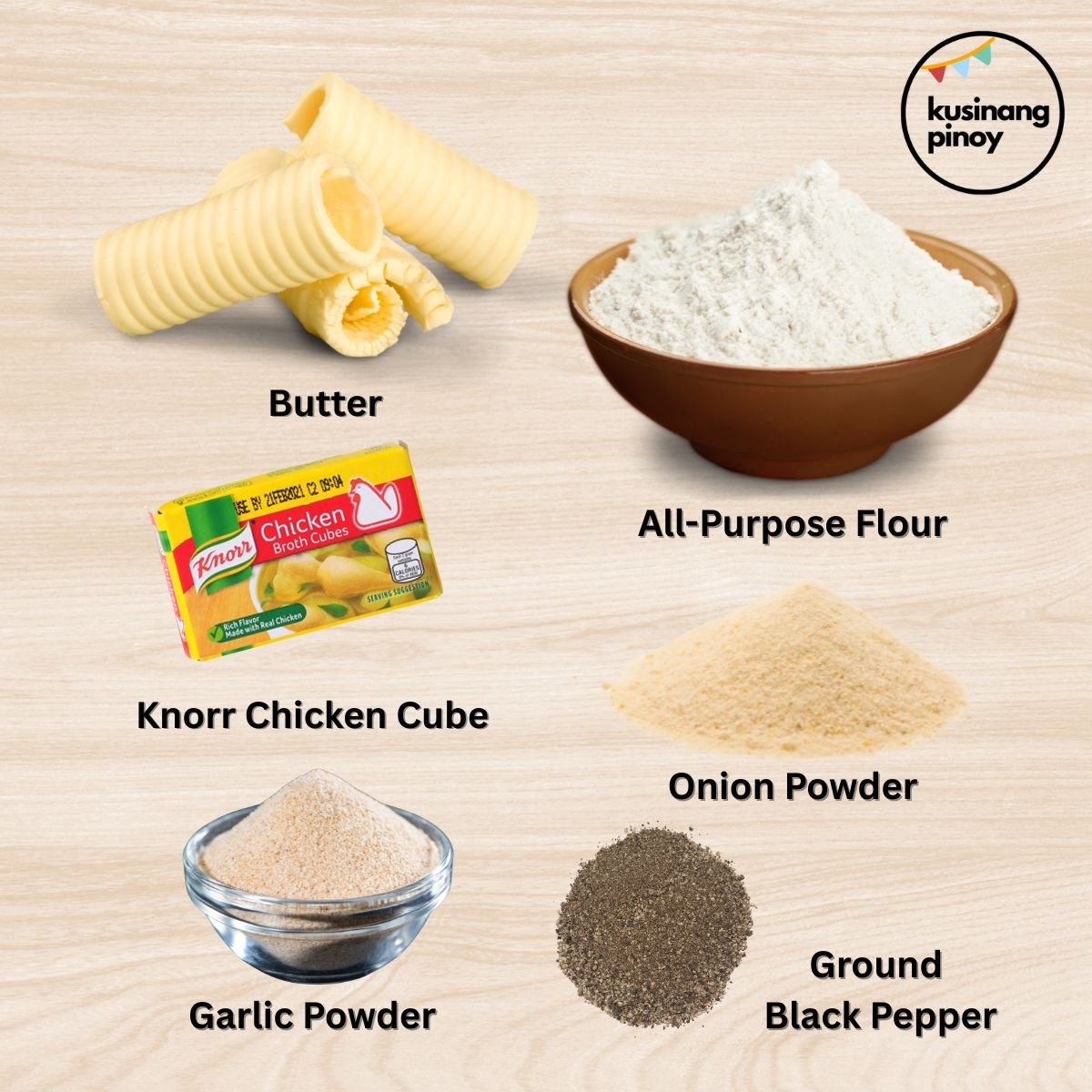 Homemade Jollibee Gravy Ingredients