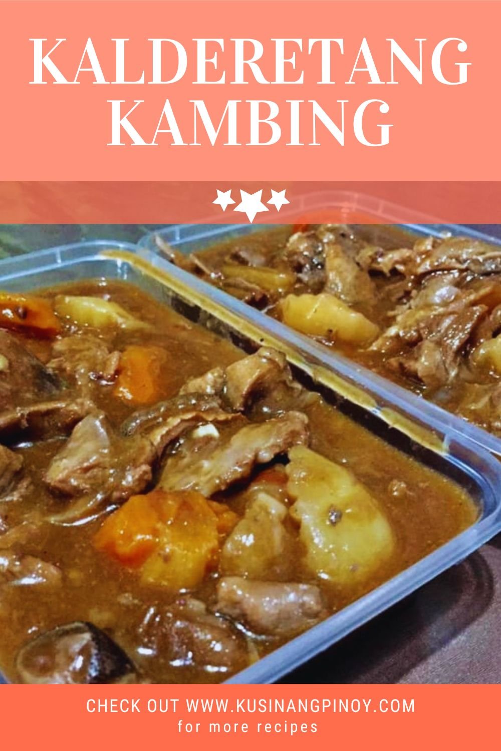 Filipino Kalderetang Kambing Pinterest