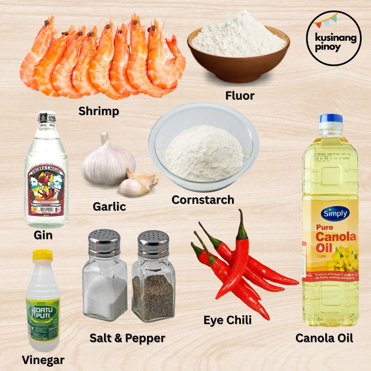 Ingredients for Nilasing na Hipon