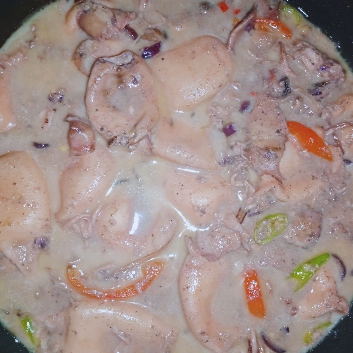 Adobong Pusit sa Gata