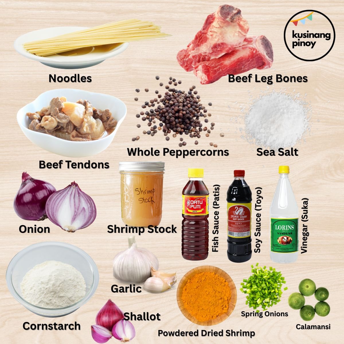 Ingredients for Bicolano Kinalas