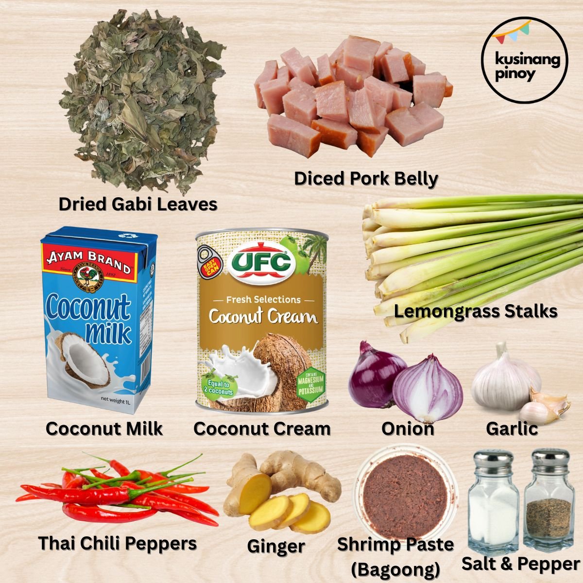 Ingredients for Laing