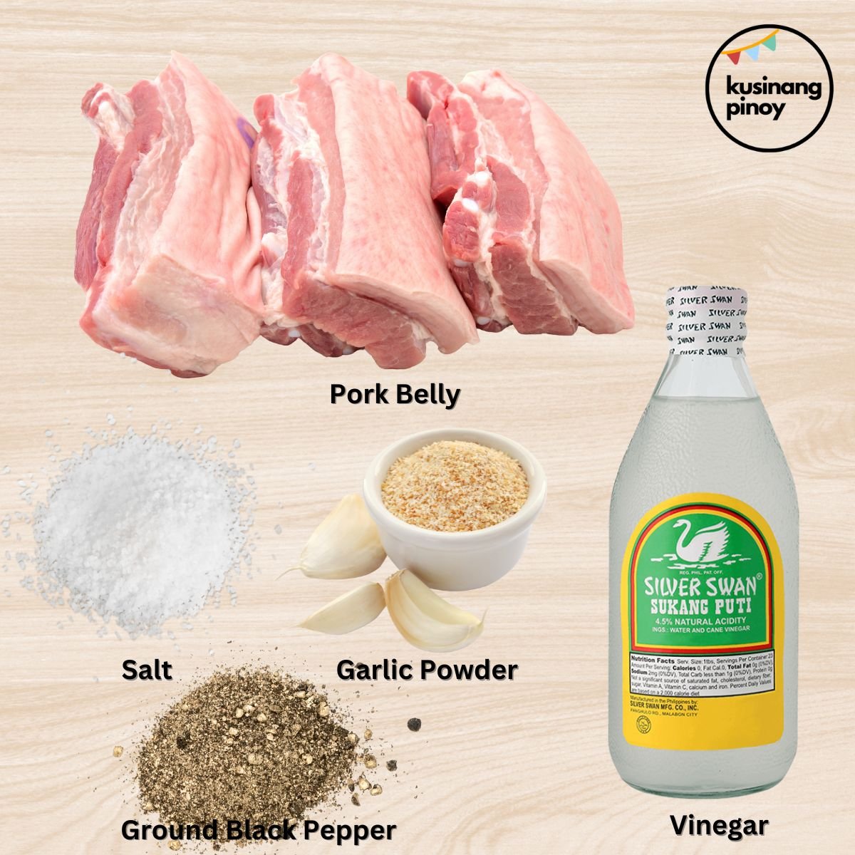Ingredients for Lechon sa Hurno